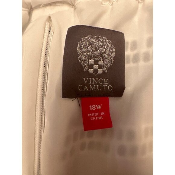 Vince Camuto Women's Off-Shoulder Eyelet Dress 18W White Cotton & Polyester - Picture 3 of 5